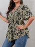 Plus Size V-Neck Short-Sleeved Casual Top