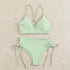 Cikini V-Neck Lace-Up Bikini Set for Women