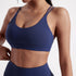 Solid Colour Cross Back Sport Bra for Women
