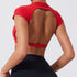 Ctenkevet Women's Yoga Crop Top with Back Detail