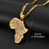 Anniyo Africa Map Pendant Necklace - Silver & Gold