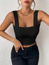 Square Neck Sleeveless Summer Crop Top