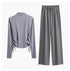 DRUR Women's 2 Piece Sweatsuit Set with Long Sleeve Top