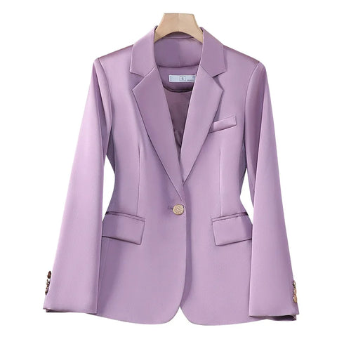 Red Slim Fit Blazer for Women