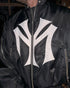 Unisex Black Zip-Up Hoodie with Embroidery Detail