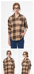 Loose Women's Plaid Shirt - Long Sleeve Casual Blouse