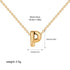 3D Bubble Initial A-Z Mini Necklace - Gold Plated