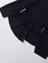V-Neck Shoulder Pad Knit Blazer for Women