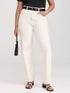 High Waisted White Straight Leg Jeans for Women