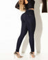 High Waist Slim Fit Denim Trousers