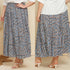 Plus Size Geometric Print Pleated Skirt - Ankle Length