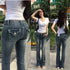 Gothic Embroidered Wide Leg Jeans for Women