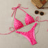 Leopard Print Triangle Bikini Set