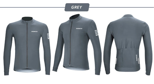 DAREVIE Men's Thermal Fleece Cycling Jersey - Long Sleeve