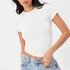 Slim Fit Short Sleeve T-Shirt for Women Casual Basic Crop Top Summer Fashion with O-Neck and Soft Blended Fabric