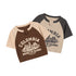 Casual O-Neck Short Sleeve Letter Print Crop Top
