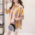 Loose Fit Cotton Plaid Shirt for Women