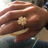 Four Clover Rotating Anxiety Ring - Adjustable Gold