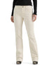High Waist Straight Leg Jeans in White Beige
