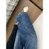 Vintage Curved Hem Wide Leg Jeans for Women