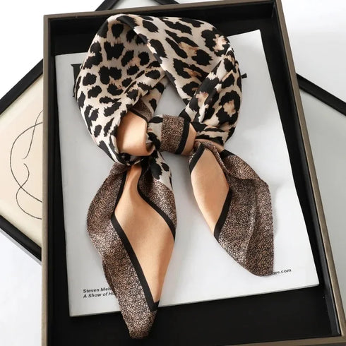 Luxury Silk Square Scarf for Women - 70cm
