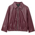 Chic Wine Red Short Jacket for Women