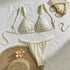 Adjustable Strap Solid Colour Bikini Set
