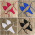 Adjustable Lace-Up Triangle Bikini in Multiple Colours