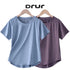 DRUR Women Sports T-shirt Short Sleeve Quick Dry Loose Compression Shirt Female Summer Fitness Sweatshirt Running Gym Tops New
