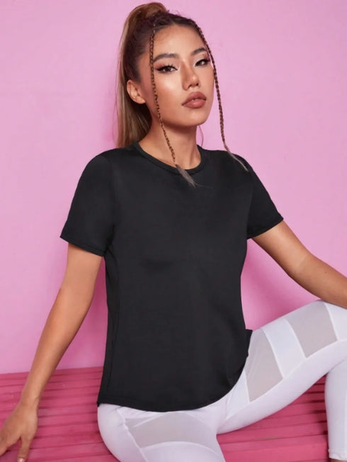 Women's Loose Fit Yoga Top with Mesh Back
