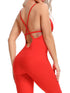 Women Jumpsuit Fitness Crisscross Backless Bodysuits Gym Active Sport One Piece Summer Casual Wear Sexy