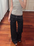 Women's Blue Baggy Straight Jeans