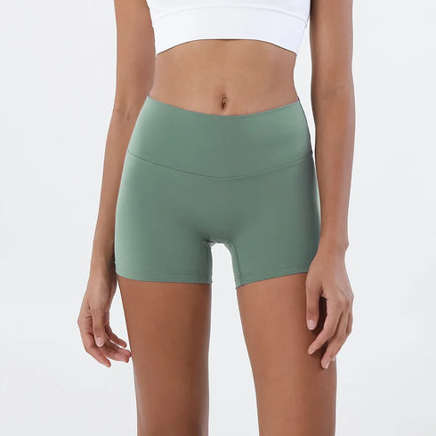 SOISOU High Waist Nylon Gym Shorts for Women