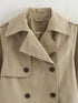 Ladies Vintage Cropped Trench Jacket