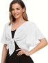 Women's Short Chiffon Cardigan with Front Opening