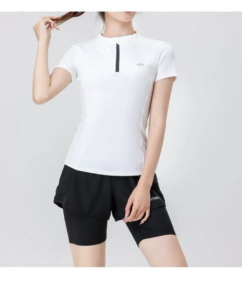 PHIGEER Open Back Long Sleeve Yoga Top for Women