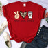 Peace Love Coffee Graphic T-Shirt for Women