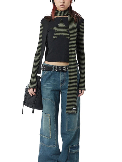 Women's Star Print Long Sleeve Casual T-Shirt