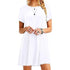 Women Casual Short Sleeve T Shirt Dress Vintage O Neck Mini Dress Elegant Streetwear Sundress for Effortless Style
