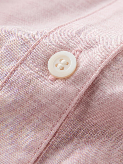 Women's Long Sleeve V-Neck Striped Blouse in Pink