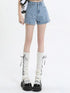 High Waist Denim Mini Shorts for Women