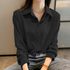 Women Shirts Spring Autumn Casual Chiffon Shirt Office Lady Fashion Female Long Sleeve Loose Solid Blouse Tops S-4XL