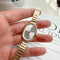 Luxury Women's Quartz Watch with Stainless Steel Oval Dial