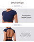 Ctenkevet Women's Yoga Crop Top with Back Detail