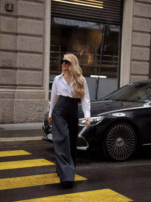 ETJ Women's High Waist Wide Leg Jeans