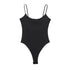 TRAF White & Black Sleeveless Bodycon Bodysuit
