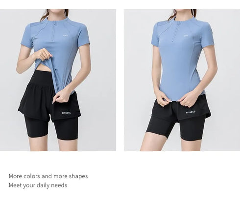 PHIGEER Open Back Long Sleeve Yoga Top for Women