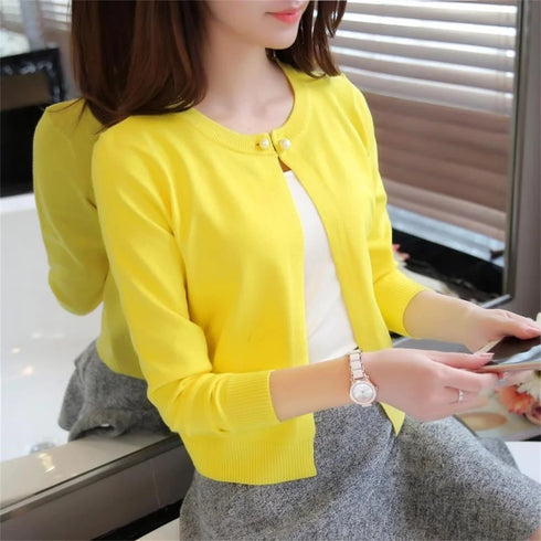 Women’s Lightweight O-Neck Cardigan in Various Colours