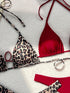 Chic Black, Brown and Red Bikini Swimsuit