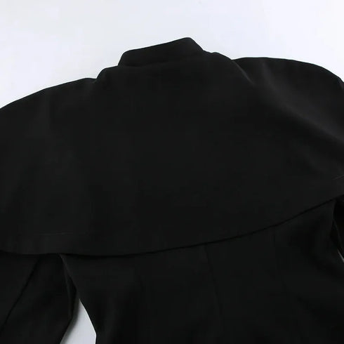 Elegant Black Blazer with Gold Buttons